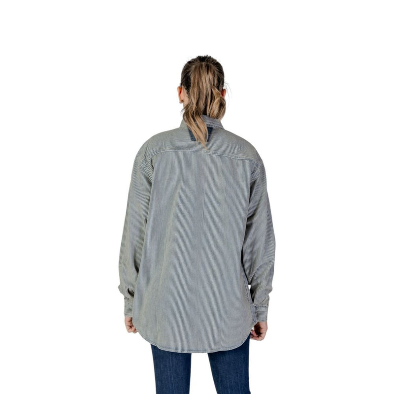 Replay W2188.000.850 89A Blouse en Coton Bleu pour Femme