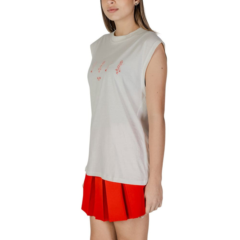 Replay W3409C.000.20994 Top en Coton Crème pour Femmes