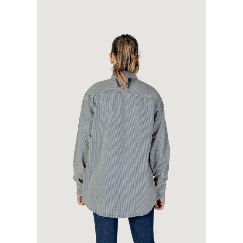 Replay W2188.000.850 89A Blouse en Coton Bleu pour Femme