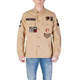 Replay M8445A Beige Cotton Shirt for Men