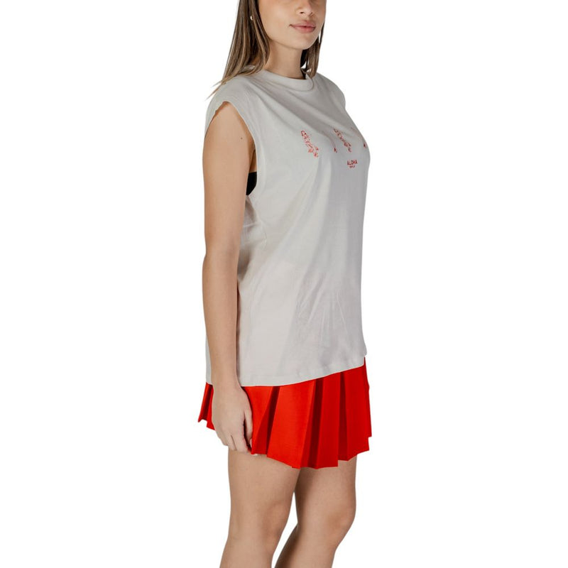 Replay W3409C.000.20994 Top en Coton Crème pour Femmes