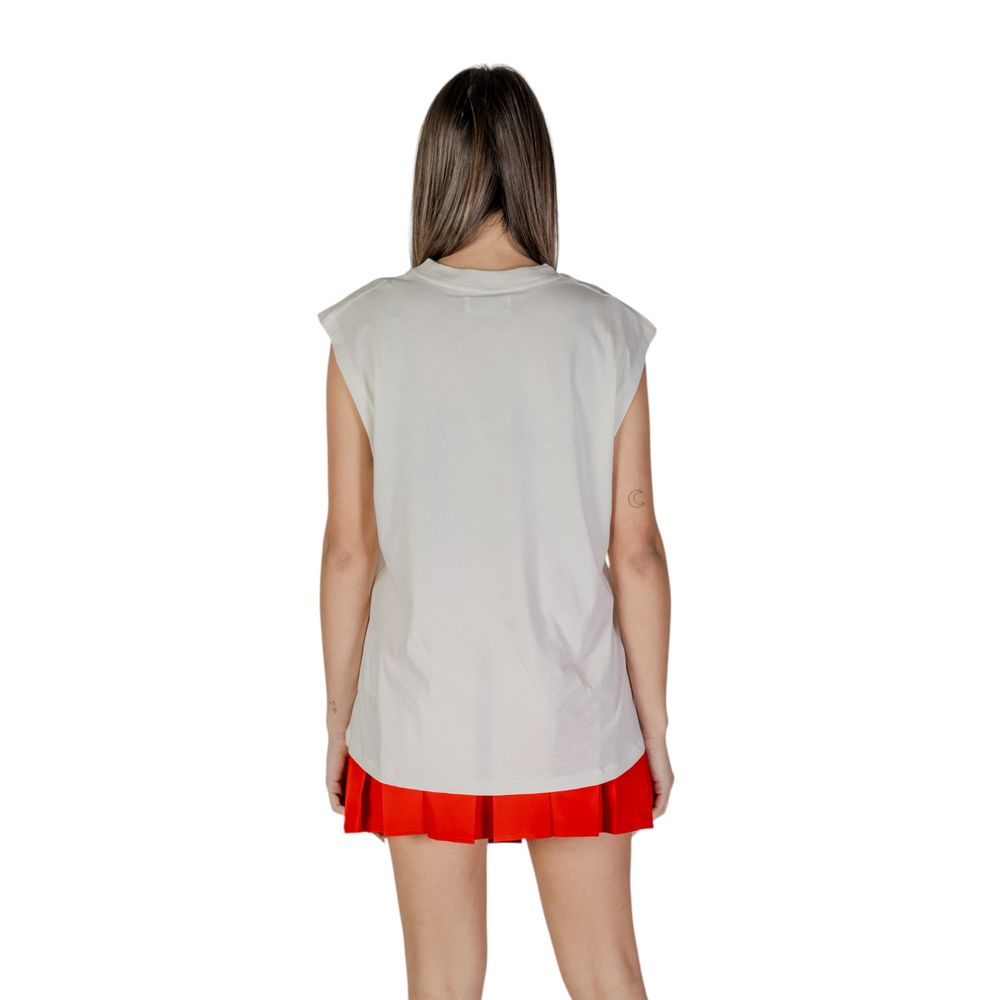Replay W3409C.000.20994 Top en Coton Crème pour Femmes
