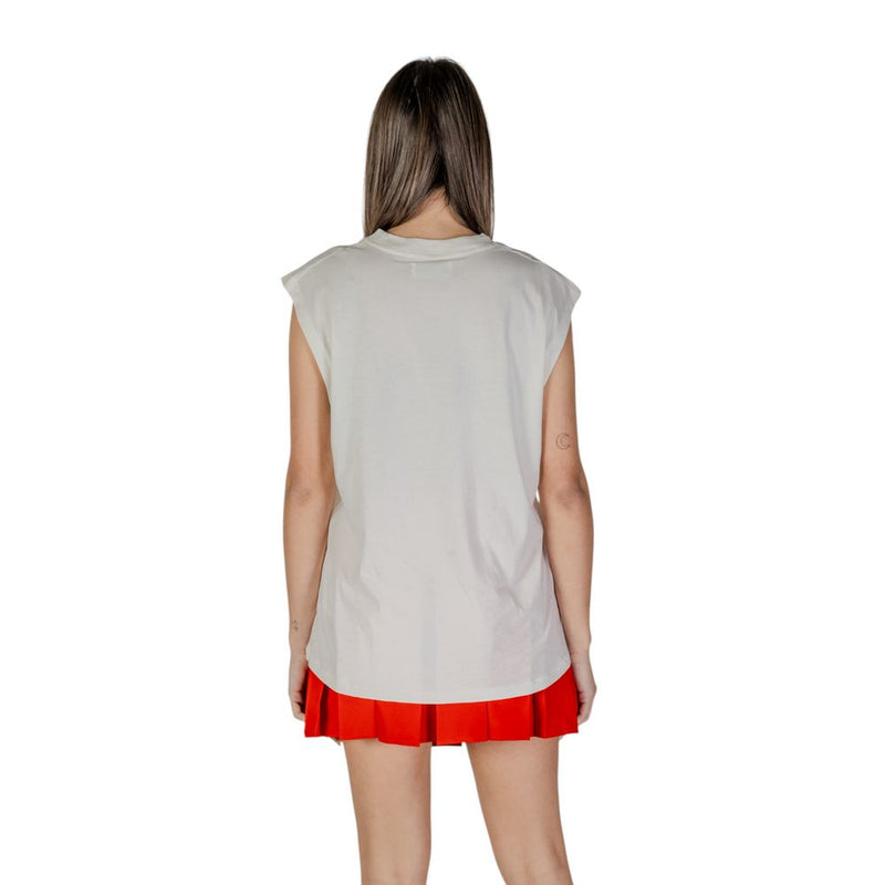 Replay W3409C.000.20994 Top en Coton Crème pour Femmes