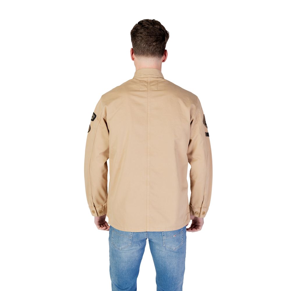 Replay M8445A Beige Cotton Shirt for Men