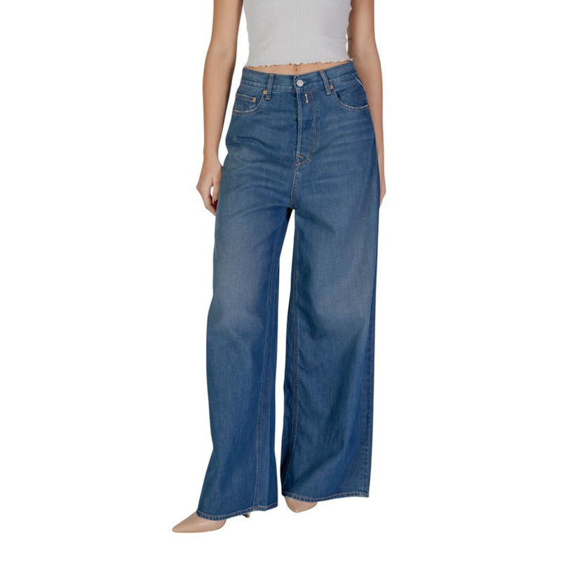 Jeans Bootcut Femme Replay WA535 Bleu en Coton