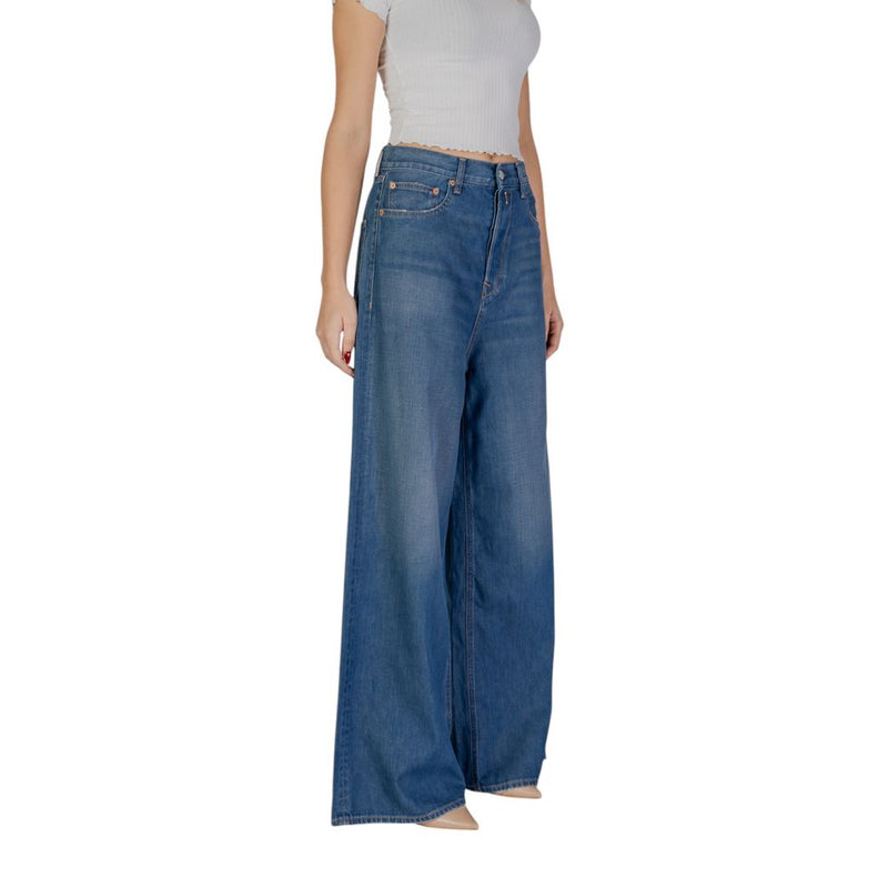 Jeans Bootcut Femme Replay WA535 Bleu en Coton