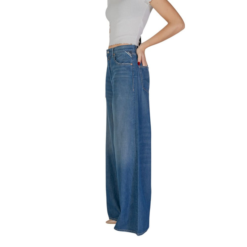 Jeans Bootcut Femme Replay WA535 Bleu en Coton