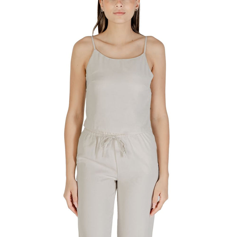 Only Beige Onlthalia Life Strap Singlet en Polyester Recyclé