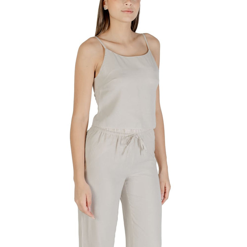 Only Beige Onlthalia Life Strap Singlet en Polyester Recyclé