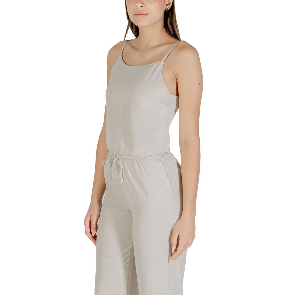 Only Beige Onlthalia Life Strap Singlet en Polyester Recyclé