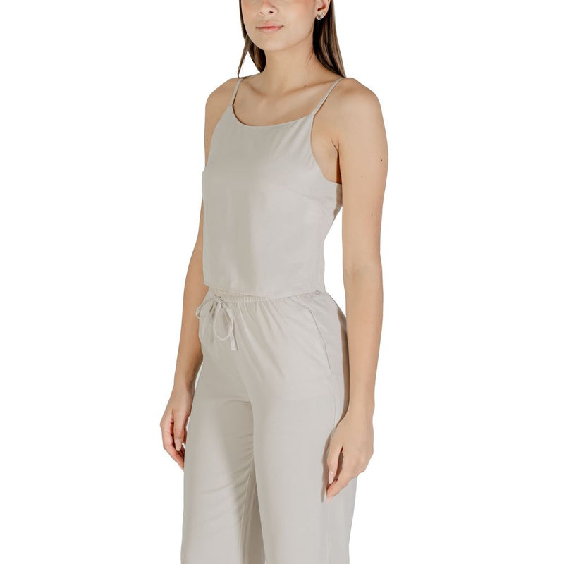 Only Beige Onlthalia Life Strap Singlet en Polyester Recyclé