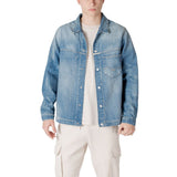 Chemise en Coton Bleu Clair Replay MY8Z1.000.800 838 pour Homme