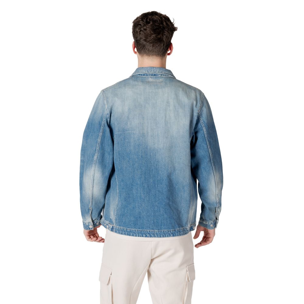 Chemise en Coton Bleu Clair Replay MY8Z1.000.800 838 pour Homme