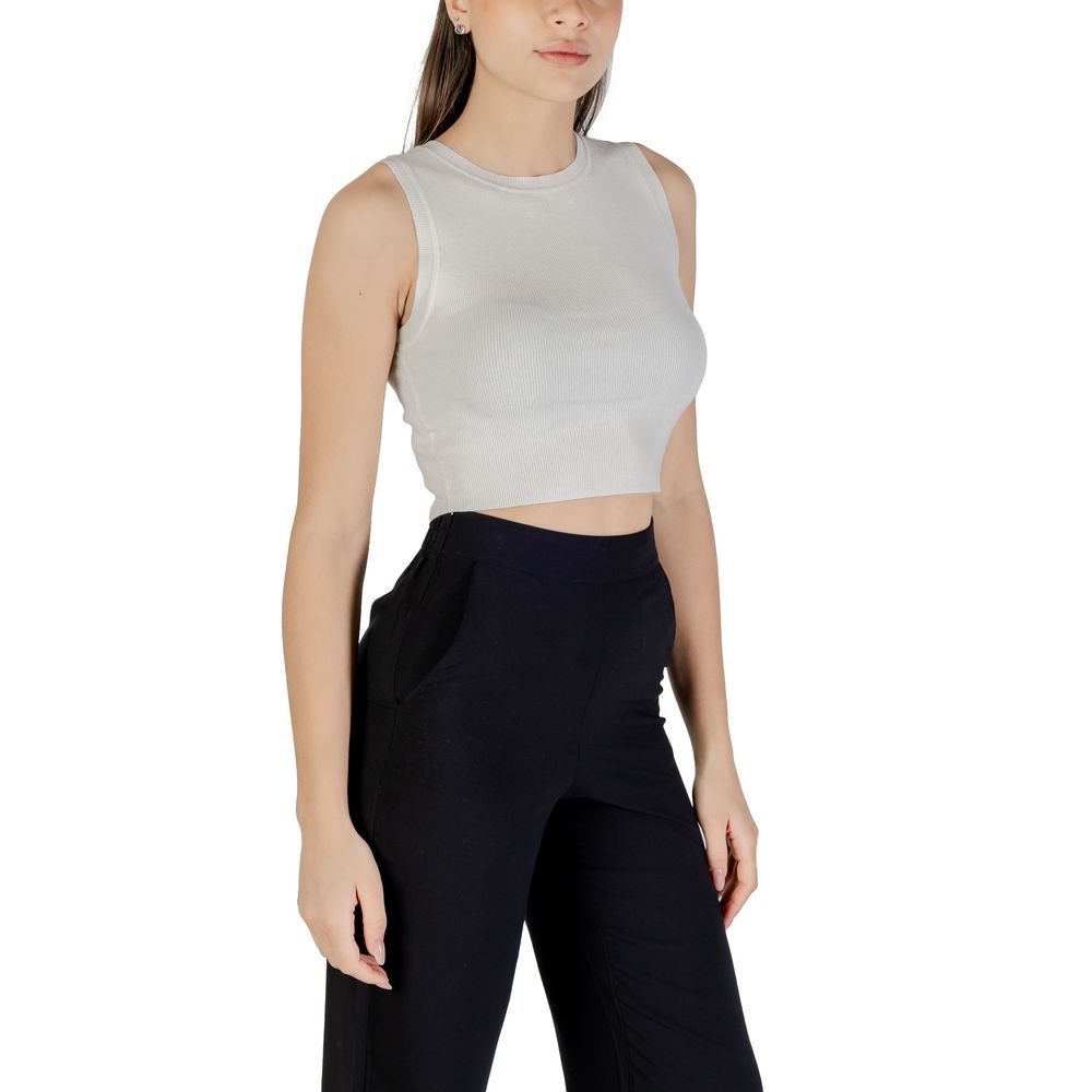 Jacqueline De Yong Jdycirkeline Top Cropped Blanc en Viscose