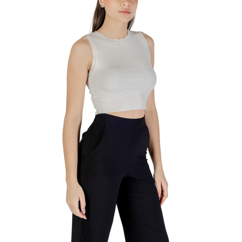 Jacqueline De Yong Jdycirkeline Top Cropped Blanc en Viscose