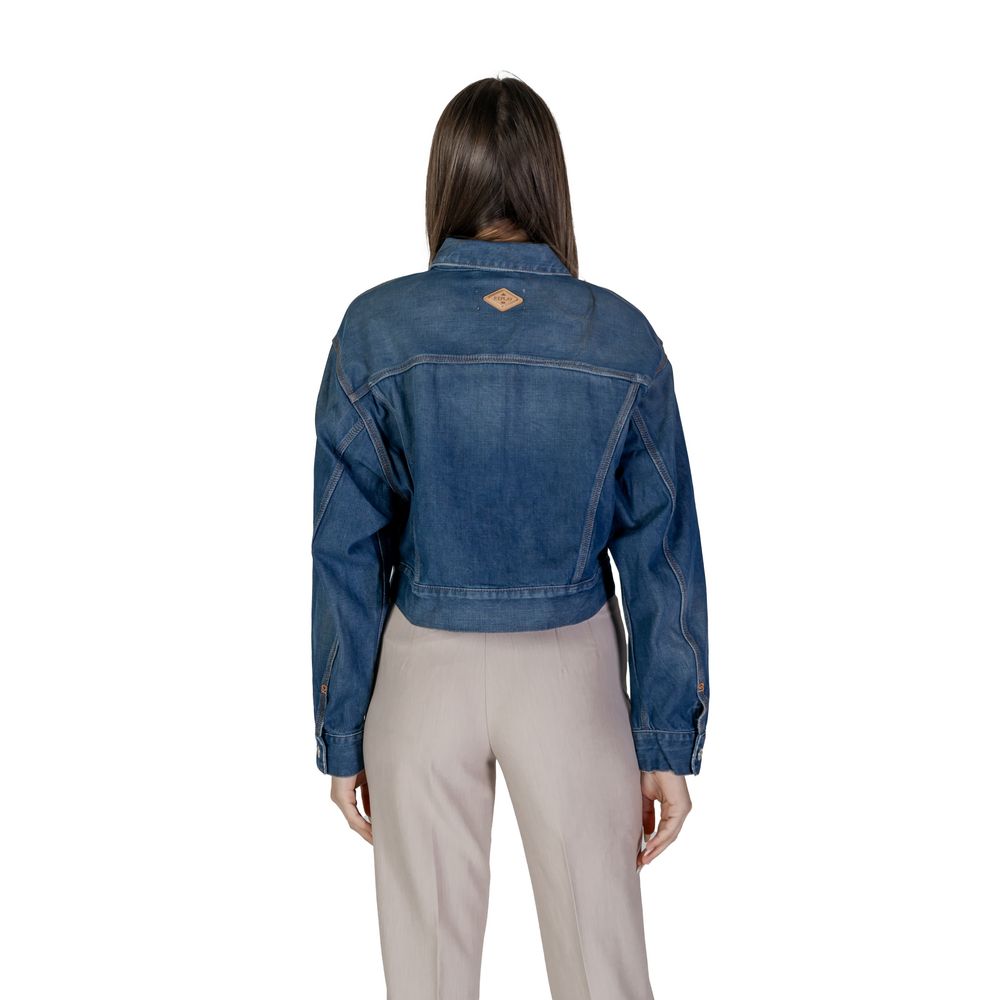 Replay W7968.000.878 Veste Femme en Coton Bleu