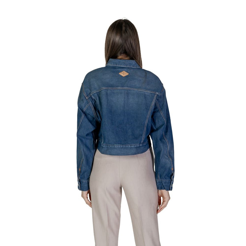 Replay W7968.000.878 Veste Femme en Coton Bleu