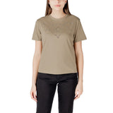 T-shirt Vert Jacqueline De Yong Jdycif avec Broderie Anglaise