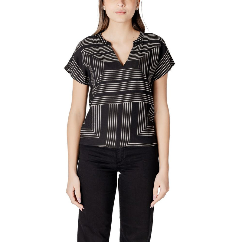 Jacqueline De Yong Jdypepper T-Shirt Noir en Viscose pour Femme