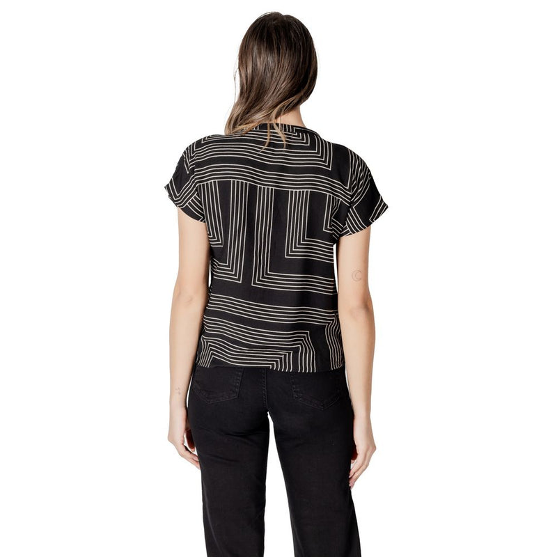 Jacqueline De Yong Jdypepper T-Shirt Noir en Viscose pour Femme