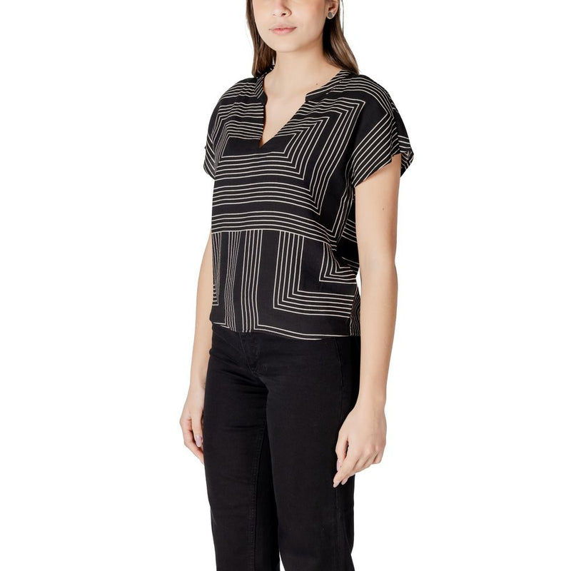 Jacqueline De Yong Jdypepper T-Shirt Noir en Viscose pour Femme