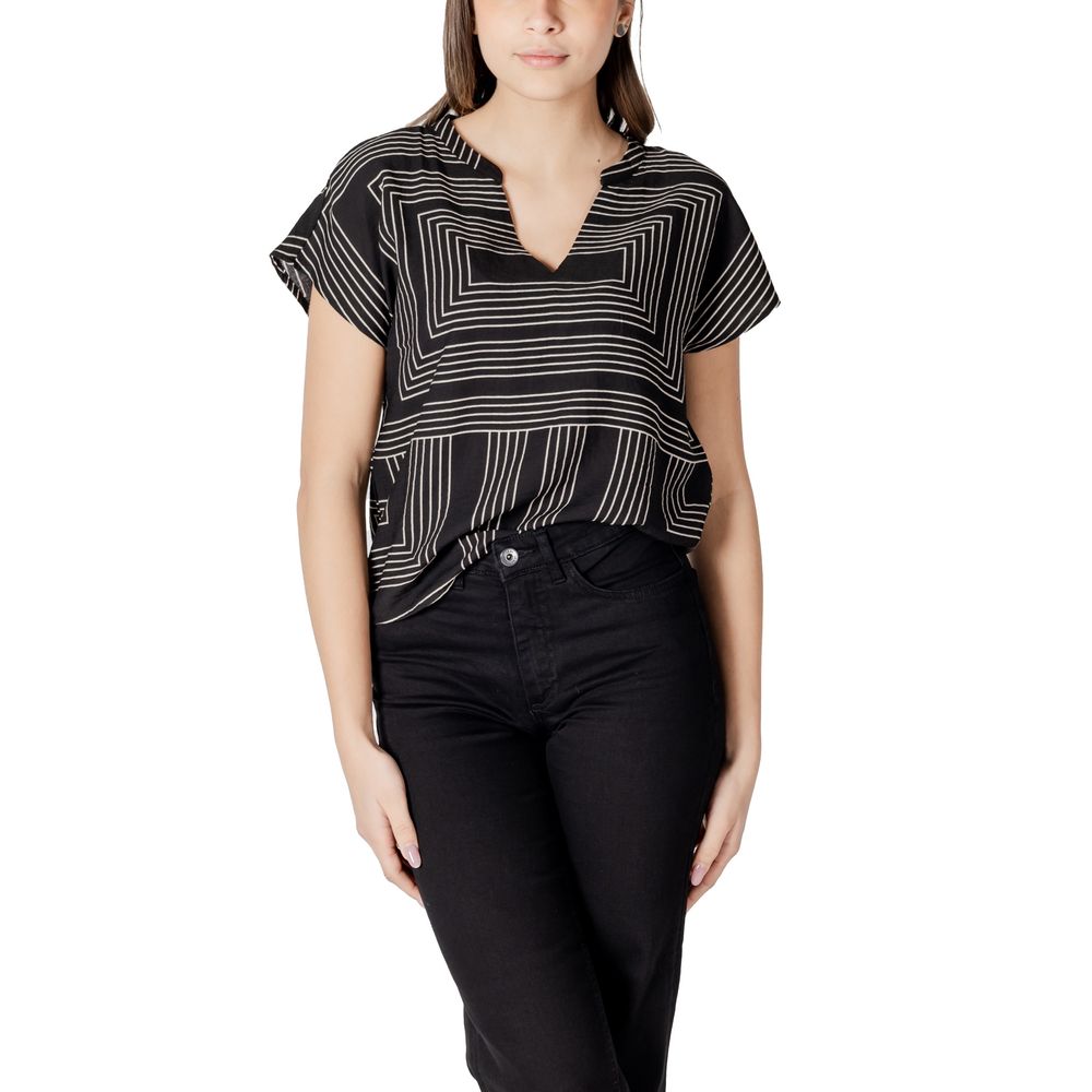 Jacqueline De Yong Jdypepper T-Shirt Noir en Viscose pour Femme
