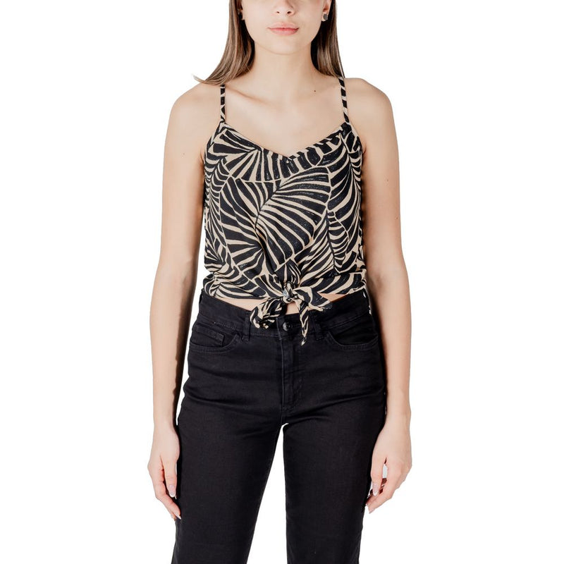 Only Onlnova Life Vis Knot Singlet - Top en Viscose Noir