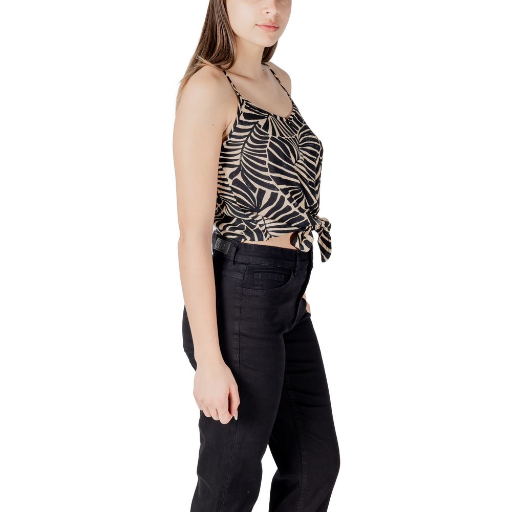 Only Onlnova Life Vis Knot Singlet - Top en Viscose Noir