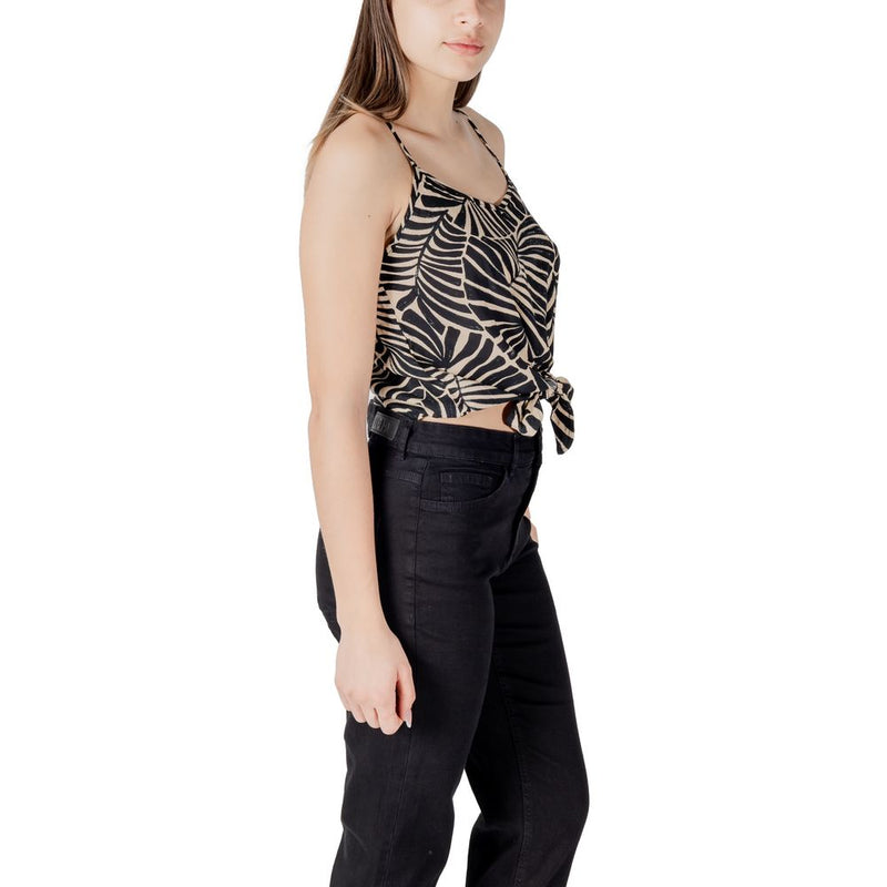 Only Onlnova Life Vis Knot Singlet - Top en Viscose Noir