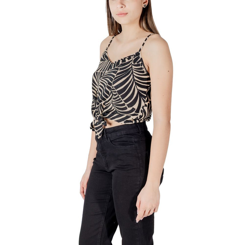 Only Onlnova Life Vis Knot Singlet - Top en Viscose Noir