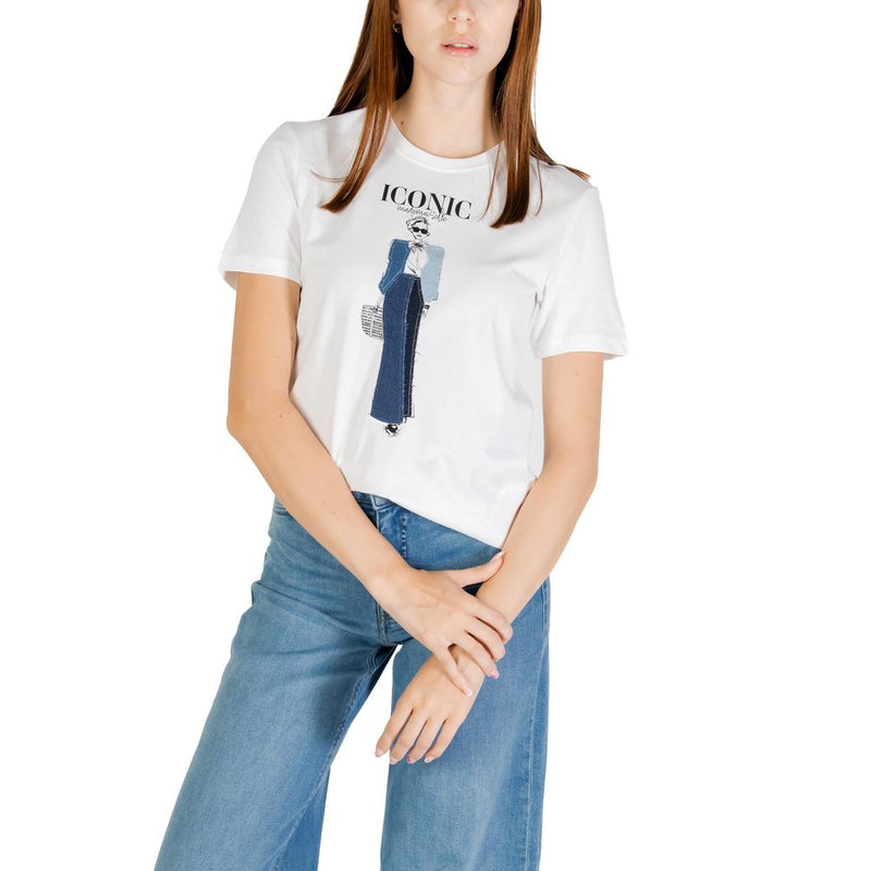 Only Onlemma Life Reg S/S Lady Top - T-shirt en coton bio bleu