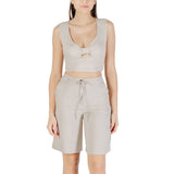 Only Onljany S/L Twist Top Beige pour Femmes