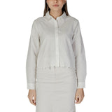Jacqueline De Yong Jdynola Blouse Blanche en Coton avec Broderie Florale