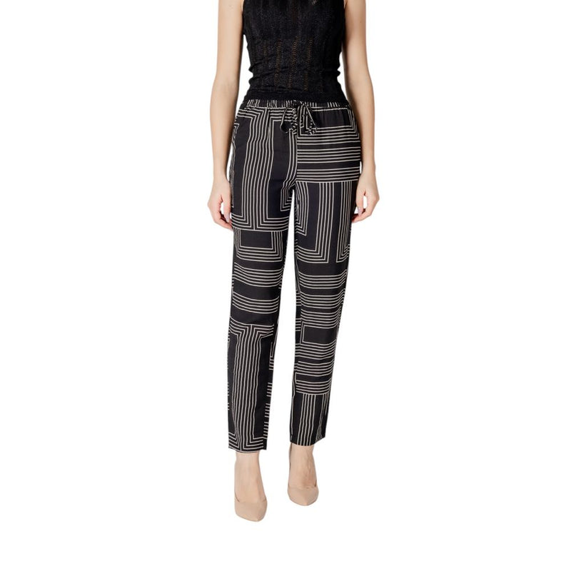 Jacqueline De Yong Black Viscose Palazzo Pants for Women