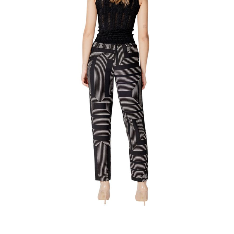 Jacqueline De Yong Black Viscose Palazzo Pants for Women