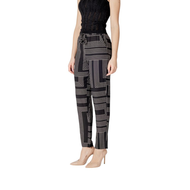 Jacqueline De Yong Black Viscose Palazzo Pants for Women