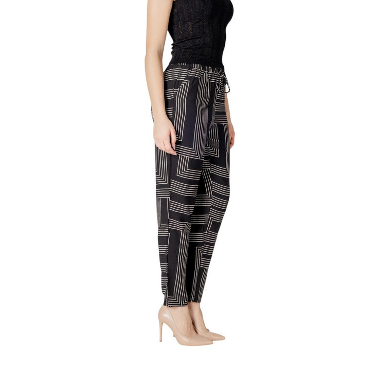 Jacqueline De Yong Black Viscose Palazzo Pants for Women