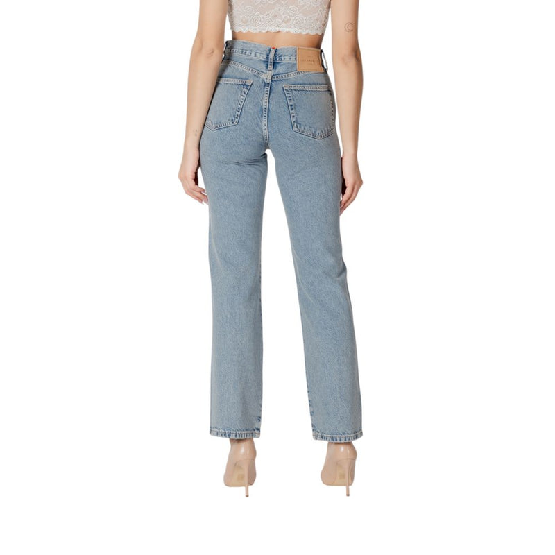 Only Onlhollywood-Riley Crys Hw S Red Dnm Cro Mom Jeans - Blue