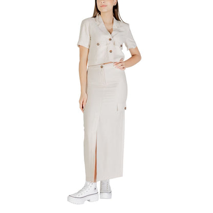 Jacqueline De Yong Bicolor Viscose Skirt