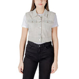 Only Onlbeverly Light Blue Sleeveless Jacket for Women