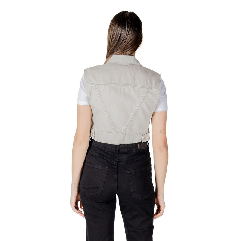 Only Onlbeverly Light Blue Sleeveless Jacket for Women