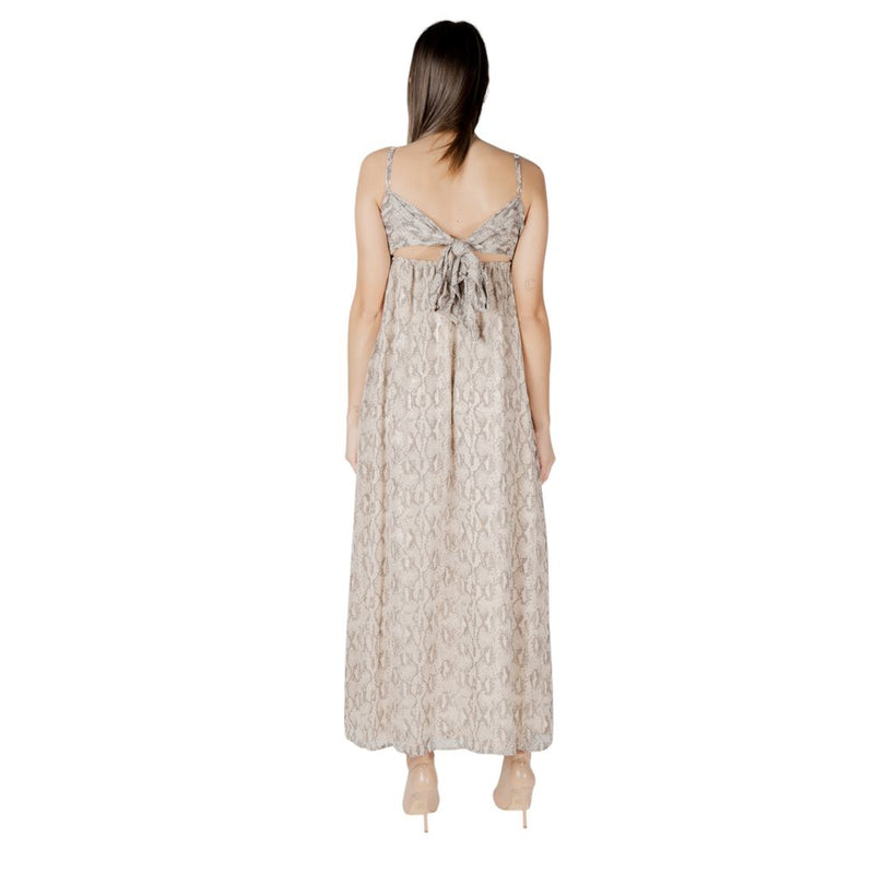 Only Onlsadia Life Strap Bow Maxi Wvn Long Dress - Beige