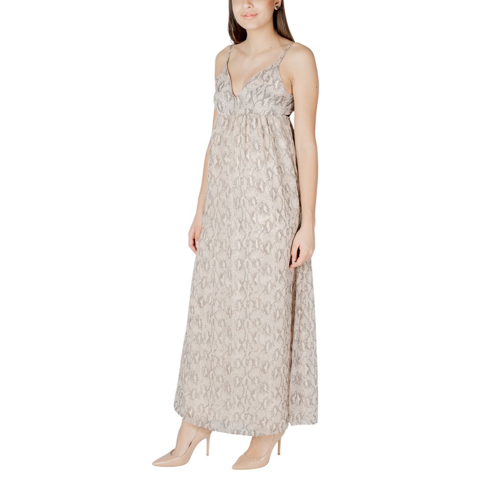 Only Onlsadia Life Strap Bow Maxi Wvn Long Dress - Beige