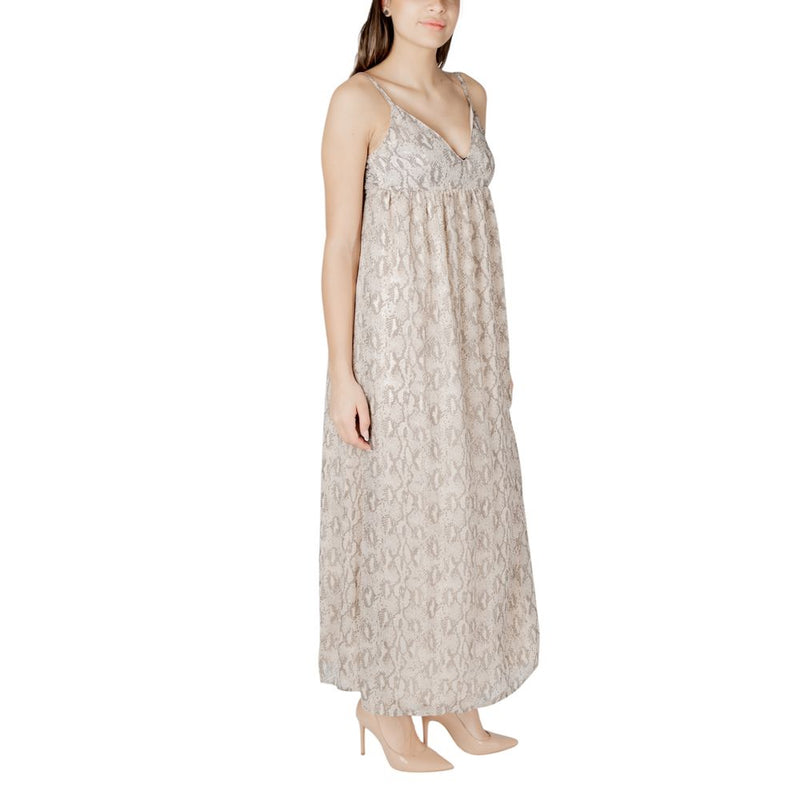 Only Onlsadia Life Strap Bow Maxi Wvn Long Dress - Beige