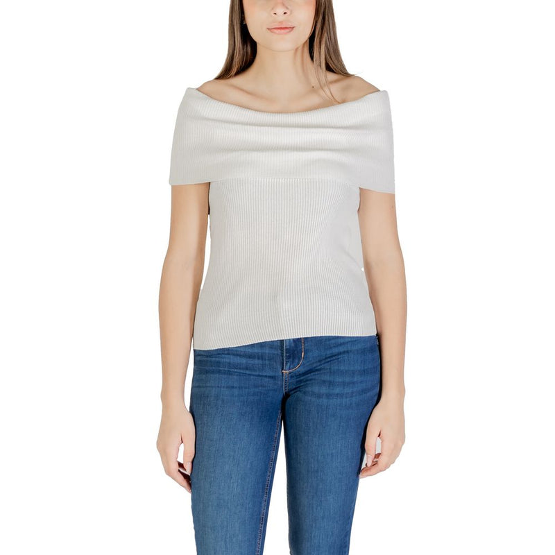 Only Onlelectra Life Off Shoulder Short Sleeve Top - White