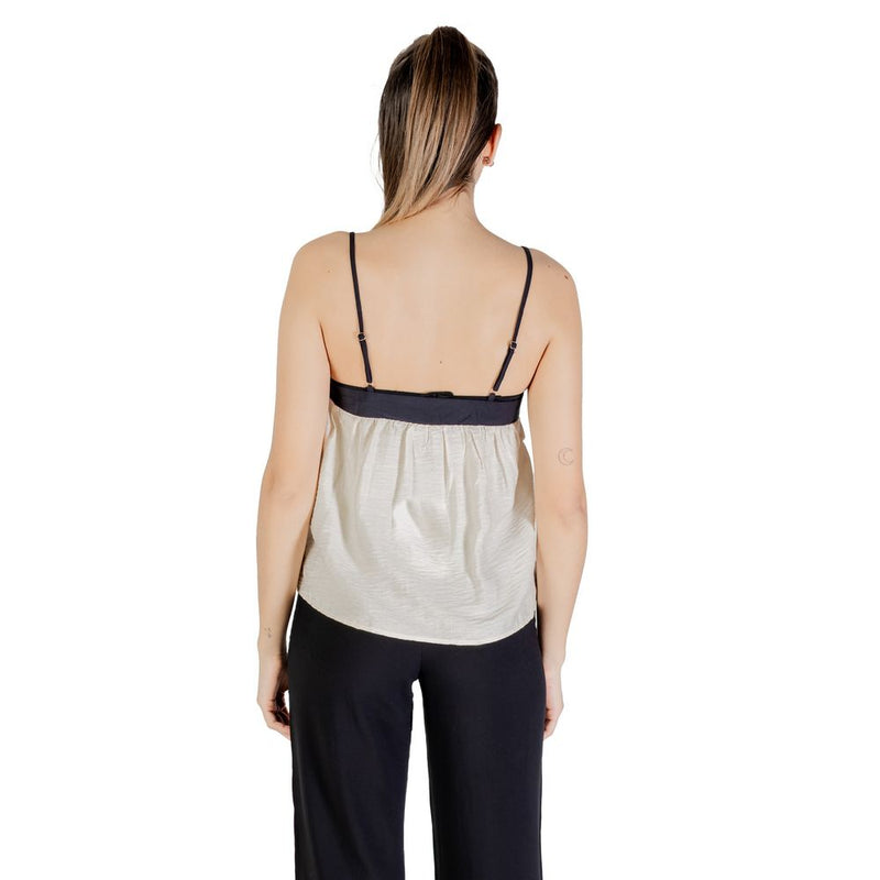 Vero Moda Vmdenise Top Crème en Nylon - Élégant et Polyvalent