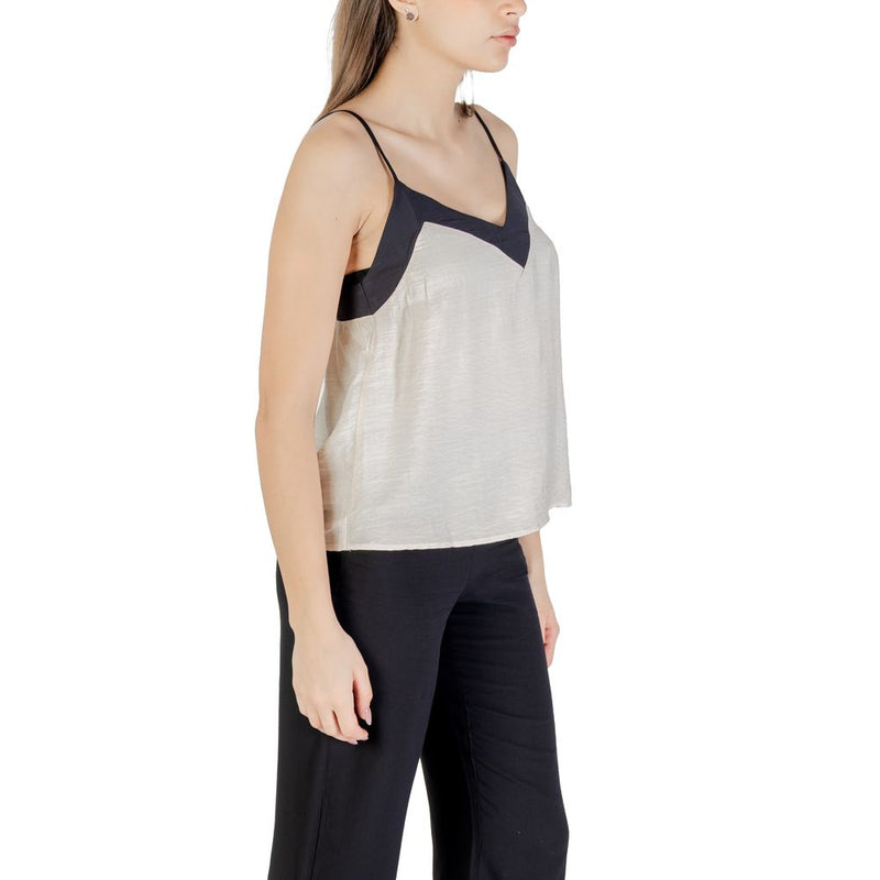 Vero Moda Vmdenise Top Crème en Nylon - Élégant et Polyvalent