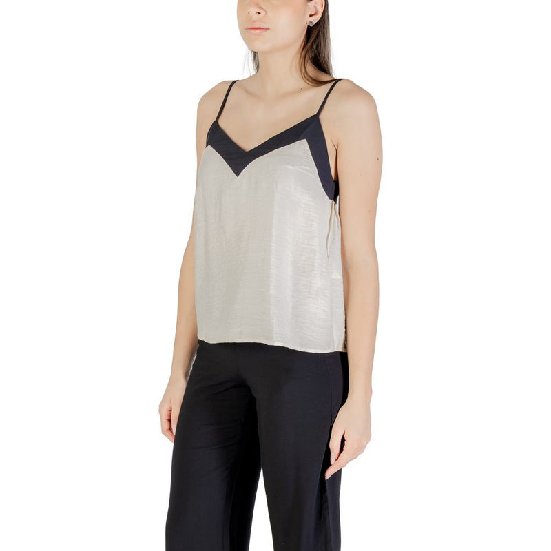 Vero Moda Vmdenise Top Crème en Nylon - Élégant et Polyvalent