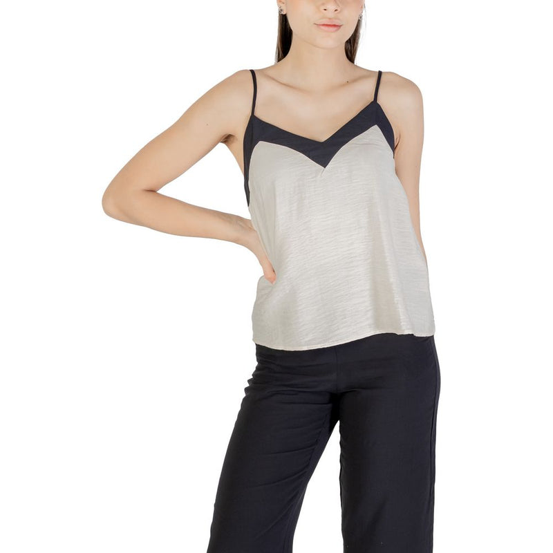 Vero Moda Vmdenise Top Crème en Nylon - Élégant et Polyvalent