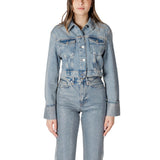 Only Onlhollywood Crystal Light Blue Organic Cotton Jacket